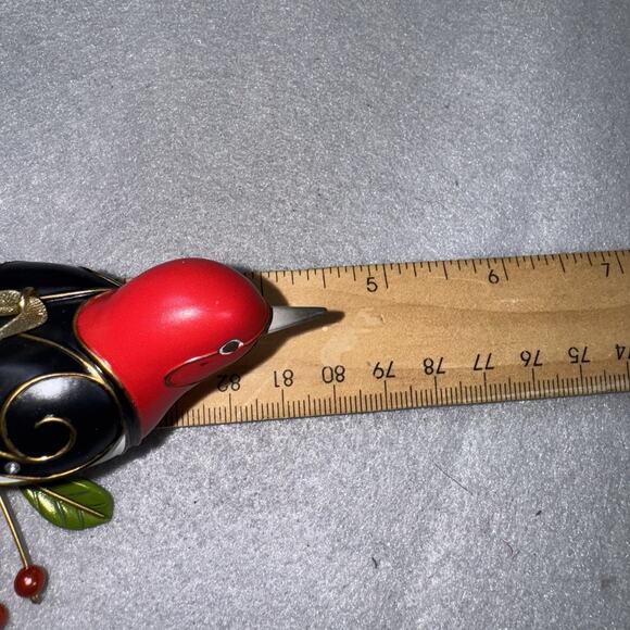 Hallmark 2016 Red-Headed Woodpecker Beauty of Birds Cloisonné Style Ornament - Picture 14 of 14